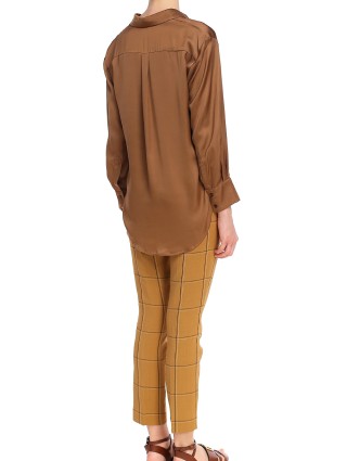 Коричневые брюки MARELLA: фото 2 - Invogue